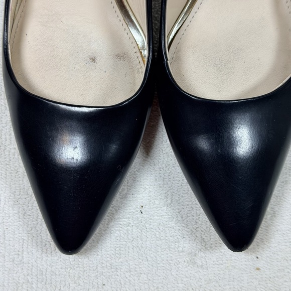 COACH Sloan Black Leather Kitten Heel Pump - Size 7 B Classic Luxury Old Money - Picture 5 of 12